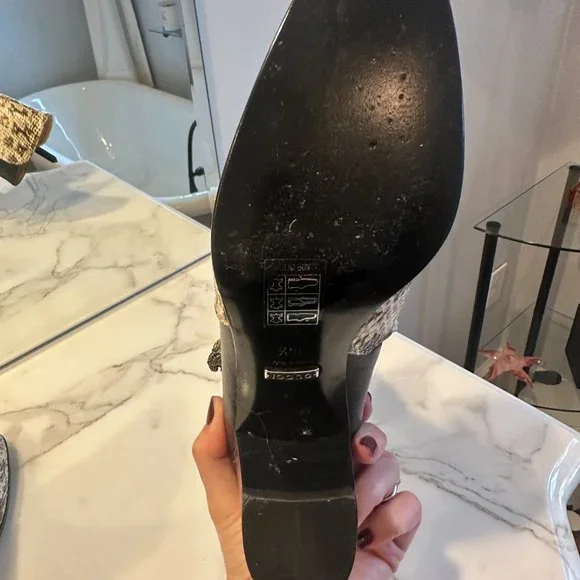 GUCCI Elaphe Snakeskin Elizabeth Boots Roccia Black - Picture 7 of 9